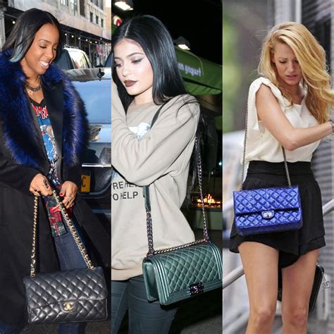 celebrities wearing chanel 19 bag